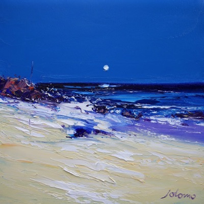 Moonrise Mangersta Beach Isle of Lewis 12x12